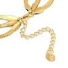 304 Stainless Steel Flat Snake Chain 3 Layer Necklaces NJEW-H038-02G-2