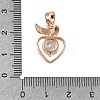 Brass Micro Pave Cubic Zirconia Pendants KK-E795-27KCG-02-3