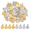 48Pcs 2 Colors 304 Stainless Steel Charms STAS-FH0002-29B-1
