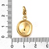 Flat Round 304 Stainless Steel Rhinestone Pendants Decoration STAS-R159-53G-02-3