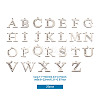 304 Stainless Steel Letter Pendant Rhinestone Settings STAS-TA0001-11P-8