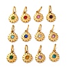 304 Stainless Steel Rhinestone Pendants STAS-M110-30G-1