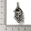 316 Surgical Stainless Steel Micro Pave Cubic Zirconia Pendants STAS-Z073-65AS-01-3