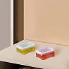 2Pcs 2 Colors Mini Plastic Storage Bins with Lid CON-LP0001-52-3