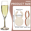 80Pcs Wood Wine Glass Label Ring FIND-UN0007-79-3
