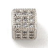 Brass Micro Pave Clear Cubic Zirconia Beads KK-G493-37C-P01-1