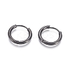 304 Stainless Steel Huggie Hoop Earrings LS-EJEW-F111B-17mm-B-1