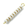 Natural Howlite & Electroplated Synthetic Non-magnetic Hematite Heishi Connector Charms PALLOY-JF03291-03-3