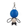 Bee Wood & ABS Plastic Imitation Pearl Beads Pendant Decorations HJEW-JM03219-4