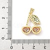 Brass Micro Pave Cubic Zirconia Pendants KK-B141-44G-03-3