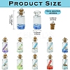 10Pcs Glass Wishing Bottle Pendant Decorations GLAA-YW0005-08-2