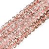 Crackle Transparent Glass Beads Strands GLAA-N068-03A-08-1