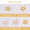 200Pcs Iron Studs Rivets IFIN-CY0001-01G-6