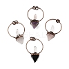 Natural Mixed Gemstone Pyramid Big Pendants G-B149-03R-1