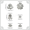 50Pcs Tibetan Style Alloy Bead Caps FIND-YW0009-09-3