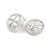 Non-Tarnish Flat Round 304 Stainless Steel Ear Studs EJEW-L290-027P-2