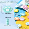 22Pcs 11 Colors Cat Paw Print Food Grade Eco-Friendly Silicone Focal Beads SIL-CJ0001-34-9