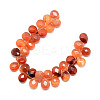Dyed Natural Red Agate Gemstone Beads Strands G-T006-09-2