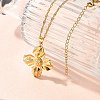 Summer Beach 304 Stainless Steel Pendant Rope Chain Necklaces for Women STAS-Z108-01G-06-2