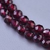 Natural Garnet Beaded Necklaces NJEW-K114-A-A04-2