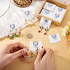 100Pcs Woven Web/Net with Feather Print Paper Jewelry Display Cards CDIS-TA0001-43-7