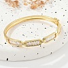 Brass Micro Pave Clear Cubic Zirconia Hinged Bangles for Women BJEW-K274-06G-3