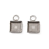 304 Stainless Steel Pendant Cabochon Settings STAS-Z201-02P-01-1