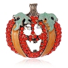 Halloween Alloy Enamel Pumpkin Brooches for Women SC0855-1-2