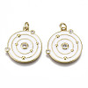 Brass Micro Pave Cubic Zirconia Pendants ZIRC-N039-056A-NF-2