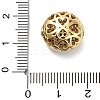 Brass Micro Pave Cubic Zirconia Beads KK-L229-023G-01-3