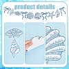 Paper Bowknot Shell Starfish Flag Hanging Banners AJEW-NB0008-39-3