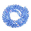 Transparent Electroplate Glass Beads Strands EGLA-N012-001-B11-2