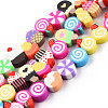 Handmade Polymer Clay Beads Strands CLAY-N010-088A-1