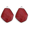 Faceted Glass Pendants PALLOY-N167-01-03P-RS-1