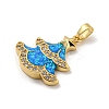 Christmas Brass Micro Pave Cubic Zirconia Pendants KK-H468-03B-01G-2