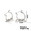Chic Twisted Doughnut Design Copper Hoop Earrings KE0163-1-1