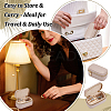 Portable Travel Rectangle PU Leather Jewelry Set Storage Zipper Boxes LBOX-WH0007-001B-5