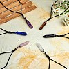 Natural Tiger Quartz Bullet Pendant Necklace JN1043A-5