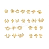 26Pcs 26 Styles Brass Micro Pave Clear Cubic Zirconia Connector Charms KK-H252-01G-1