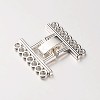 7 Strands Alloy and Brass Fold Over Clasps PALLOY-N0112-03P-1