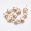 Electroplate Glass Beads Strands EGLA-P043-B06-2