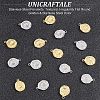 16Pcs 2 Colors 304 Stainless Steel Pendants STAS-UN0038-31-3