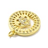 Rack Plating Brass Micro Pave Cubic Zirconia Pendants KK-D359-25G-2