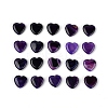 Dyed Natural Striped Agate Heart Palm Stone G-WH0008-12-1