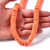 Flat Round Handmade Polymer Clay Beads CLAY-R067-12mm-12-6