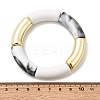 Opaque Colored Chunky Curved Tube Beads Stretch Bracelets Set BJEW-SW00017-3