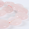 Natural Rose Quartz Flat Round Beads Strands G-E243-06-1