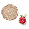 Handmade Glass Seed Beaded Apple Pendants PALLOY-MZ00483-01-2
