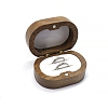 Oval Wood Wedding Ring Storage Boxes with Velvet Inside PW-WG79021-02-1