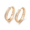 Brass Micro Pave Cubic Zirconia Hoop Earrings for Women EJEW-M238-32KCG-1